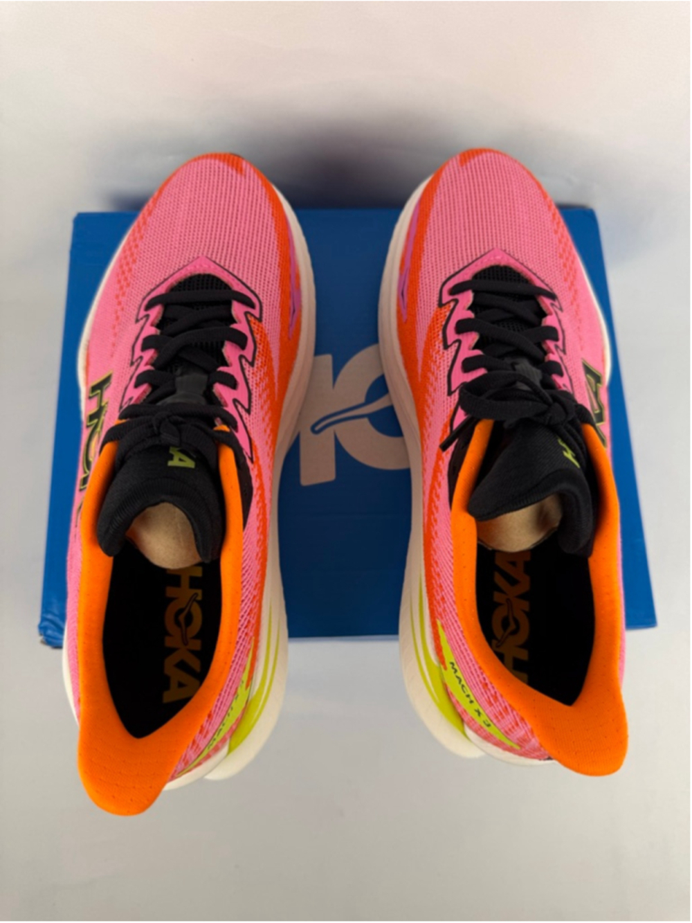 Women's Hoka Mach X 3 Athletic Shoes Pink Orange Size 9 - Picture 10 of 11